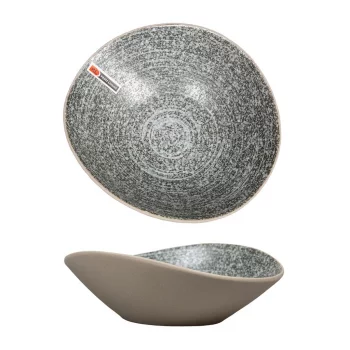 Салатник 640 мл 21,2*19,3 см h6,9 см глазурь Wave Up Glossy Stone Untouched Taiga P.L. [1]