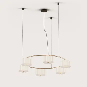 Люстра Flow 6L золотой металл 80X300 CM