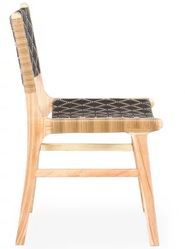 Стул из дерева и синтетического ротанга Eley 51X56X88 CM