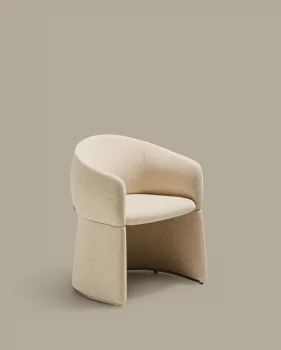 Стул Bosca из бежевой шенилловой ткани 67X56X76 CM