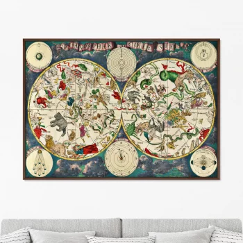 Постер Map of constellations 105X75 CM