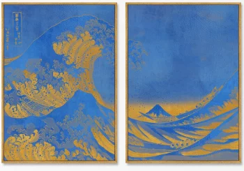 Диптих The Big wave in Kanagawa 75X105 / 75X105 CM