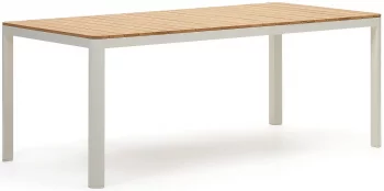 Уличный стол из алюминия и тика Bona 200X100X76 CM