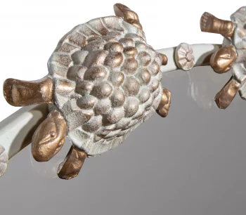 Зеркало в стальной раме Turtle Gold Ø85 CM