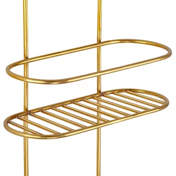 Двухъярусная полка для душевой латунь 12X7X86 CM
