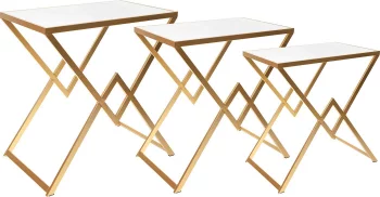 Набор из трёх столиков Myrto 58X38X59 / 53X33X54 / 48X28X49 CM