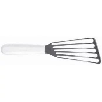 Лопатка 15,5*6,1 см перфорированная 29 см нерж. с пласт. ручкой черная Proff Chef Line