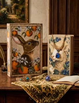 Набор из двух шкатулок в виде книг Bebinn 18X7X27 / 13X5X22 CM