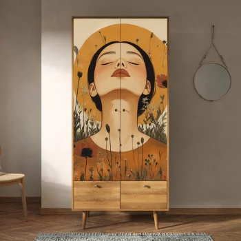 Шкаф двухстворчатый Berber Art Девушка и закат 90X50X200 CM