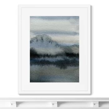 Постер в раме River bank in winter 42X52 CM