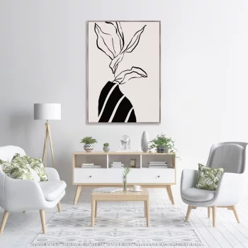 Репродукция на холсте The flower silhouette 75X105 CM