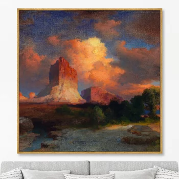 Постер Sunset Cloud Green River Wyoming 105X105 CM
