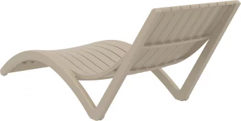 Шезлонг пластиковый Slim 180X72X70 CM бежевый
