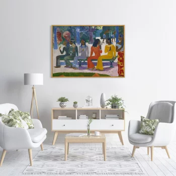 Репродукция картины на холсте The Market 105X75 CM