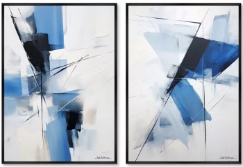 Набор из двух постеров на холсте Geometry of Winter Colors 75X105 / 75X105 CM