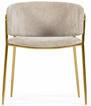 Стул с подлокотниками Runnie 58X58X73 CM бежевая синель