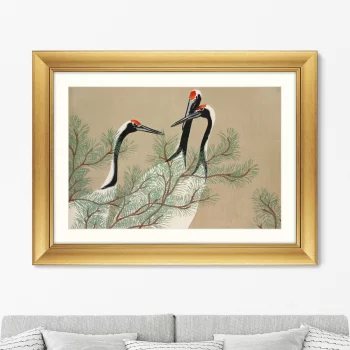 Постер Cranes from Momoyogusa Flowers 81X61 CM