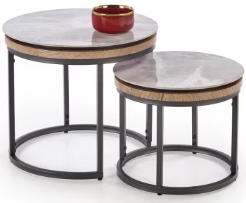 Комплект из двух столиков Itaka 54X54X48 / 44X44X38 CM