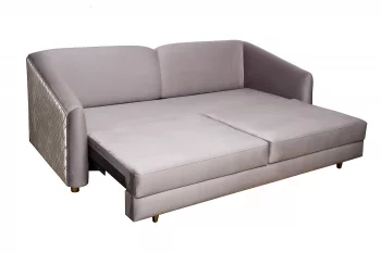 Диван Trevi 230М(К) трехместный раскладной с кантом серый Colt032+Melody 103X232X88 CM