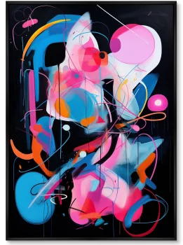 Постер на холсте The city night colors 75X105 CM