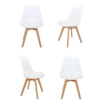 Комплект из 4 стульев Eames Bon белый 196X54X84 CM
