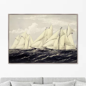 Постер Yachts on a summer cruise 105X75 CM