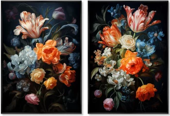 Набор из двух постеров на холсте Ramo de flores 75X105 / 75X105 CM