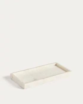 Декоративный поднос из белого мрамора Serela 35X18X4 CM