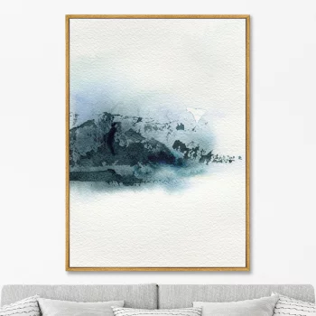 Постер на холсте Lonely mountain in a Snowstorm 75X105 CM