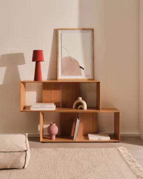 Комплект из 2 модульных стеллажей Litto из шпона дуба 101X76 CM