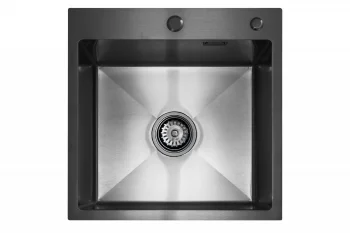 Кухонная мойка из нержавейки BLANTEK LS-5050B Nano black
