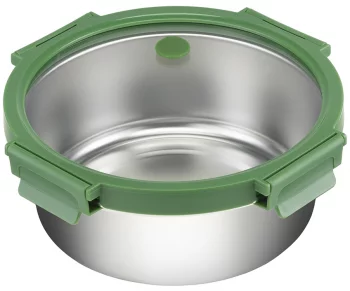 Ланч-бокс стальной со стеклянной крышкой 1.5 L