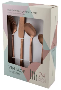 Набор из 24 столовых предметов Vintage Copper Inox