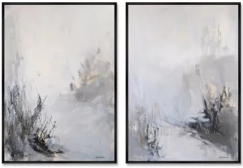 Композиция из двух репродукций картин на холсте At the winter edge 75X105 / 75X105 CM