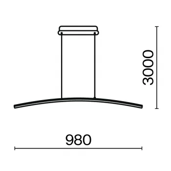 Подвесной светильник Изгиб 980X3057 CM