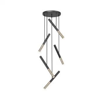 Люстра Edna 5L черный / золотой 43X126 CM
