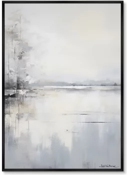 Набор из двух постеров на холсте Landscape collection Winter lake 75X105 / 75X105 CM