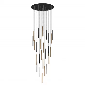 Подвесной светильник Varas 25L черный/золотой 90X90X300 CM