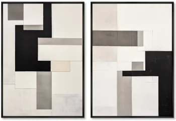 Набор из двух постеров на холсте Color Angles 75X105 / 75X105 CM