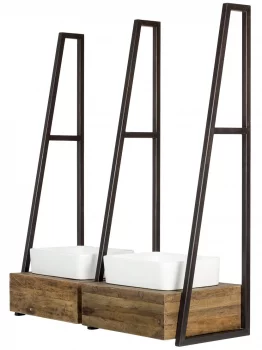 Двойной умывальник в индустриальном стиле Luisa 130X45X152 CM