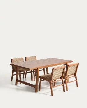 Обеденный комплект Itani из массива акации 200X100X75 CM