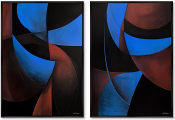 Диптих на холсте Colors of the night 75X105 / 75X105 CM