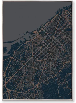 Диптих на холсте Underground Barcelona and Dubai 75X105 / 75X105 CM