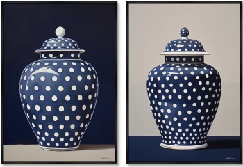 Диптих постеров на холсте Porcelain vase 75X105 / 75X105 CM