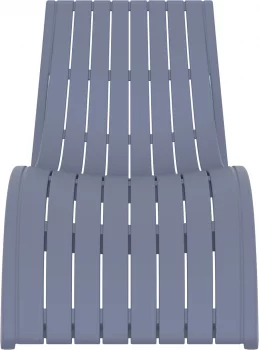 Шезлонг пластиковый Slim 180X72X70 CM серый