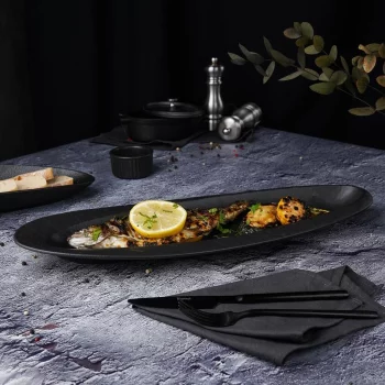 Блюдо Black Raw Stellar 46X17 CM