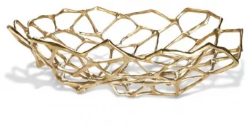 Декоративная чаша Bone Large Brass 39X39X12 CM