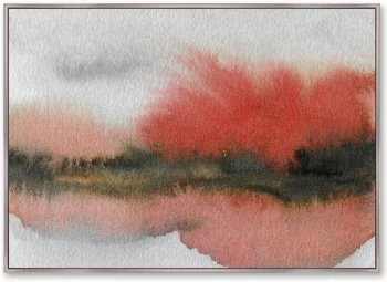 Постер Autumn colors in the reflection of the lake 105X75 CM
