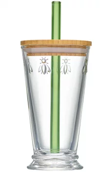 Стакан с крышкой и трубочкой Abeille 460 ml