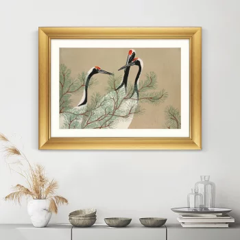Постер Cranes from Momoyogusa Flowers 81X61 CM
